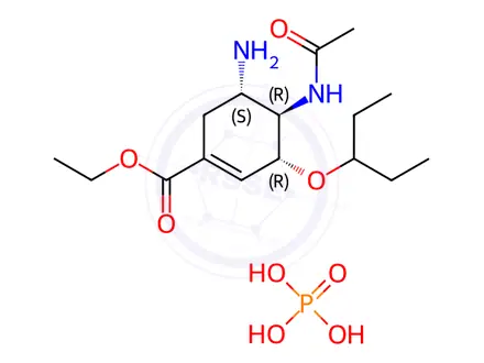 Chemical structure of Oseltamivir Phosphate