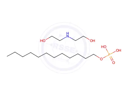 Chemical structure of Phosphoric acid, dodecyl ester, compd. with 2,2'-iminobis[ethanol]