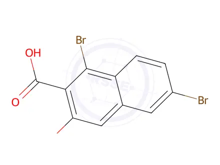 Chemical structure of 1,6-Dibromo-3-hydroxy-2-naphthoic acid