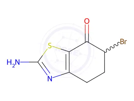 Chemical structure of 2-Amino-6-Bromo-5,6-Dihydrobenzo[d]thiazol-7(4H)-One