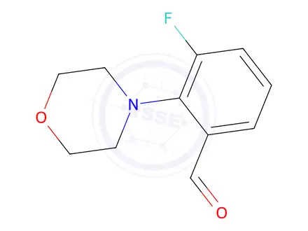 Chemical structure of 3-Fluoro-2-(N-morpholino)-benzaldehyde