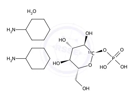 Chemical structure of α-D-[1-13C]glucopyranosyl