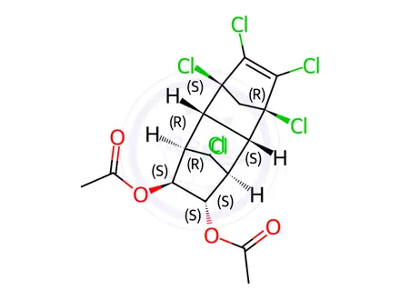 Chemical structure of trans-4.5-Diacetoxy-4.5-dihydroaldrin
