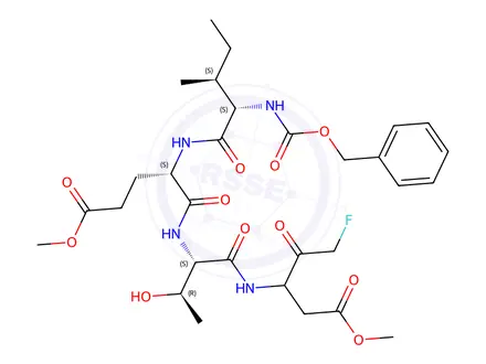 Chemical structure of Z-Ile-Glu(OMe)-Thr-DL-Asp(OMe)-fluoromethylketone