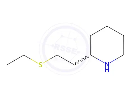 Chemical structure of 2-(2-(Ethylthio)ethyl)piperidine