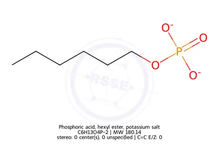 Chemical structure of Phosphoric acid, hexyl ester, potassium salt