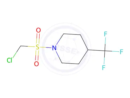 Chemical structure of 1-((Chloromethyl)sulfonyl)-4-(trifluoromethyl)piperidine