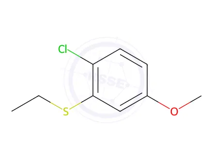 Chemical structure of Benzene, 1-chloro-2-(ethylthio)-4-methoxy-
