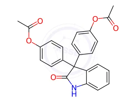 Chemical structure of Oxyphenisatin diacetate