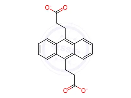 Chemical structure of Anthracene 9,10-dipropionate Disodium Salt