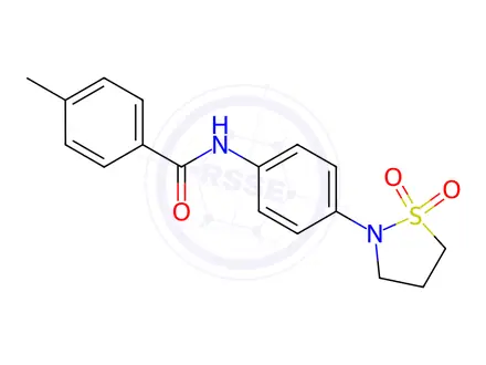 Chemical structure of N-(4-(1,1-Dioxidoisothiazolidin-2-yl)phenyl)-4-methylbenzamide