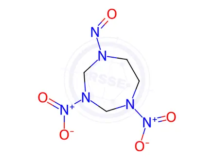 Chemical structure of Hexahydro-1,3-dinitro-5-nitroso-1H-1,3,5-triazepine