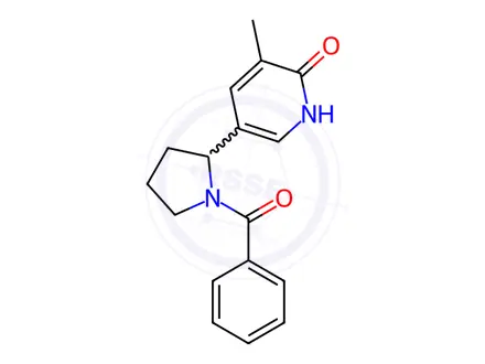 Chemical structure of 5-(1-Benzoylpyrrolidin-2-yl)-3-methylpyridin-2(1H)-one