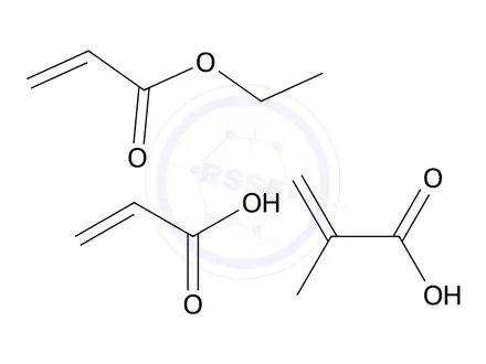 Chemical structure of 2-Propenoic acid, 2-methyl-, polymer with ethyl 2-propenoate and 2-propenoic acid