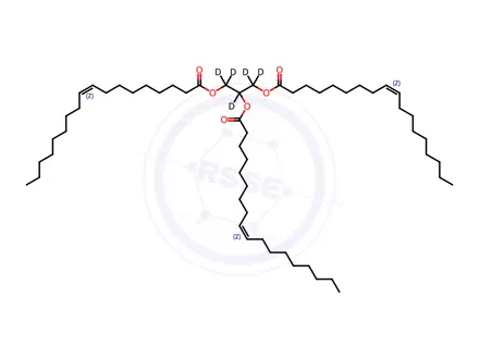 Chemical structure of Glyceryl-d5 Trioleate