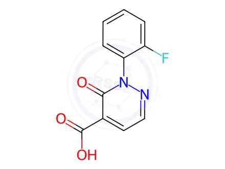 Chemical structure of 2-(2-Fluorophenyl)-3-oxo-2,3-dihydropyridazine-4-carboxylic acid