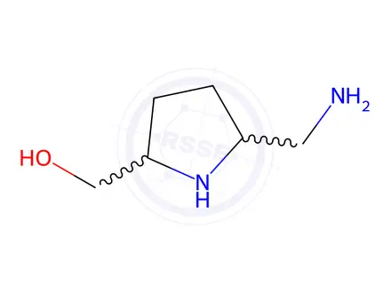 Chemical structure of 2-Pyrrolidinemethanol,5-(aminomethyl)-(8CI)