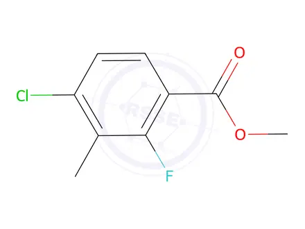Chemical structure of Methyl 4-chloro-2-fluoro-3-methylbenzoate