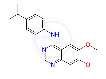 Chemical structure of N-(4-isopropylphenyl)-6,7-dimethoxyquinazolin-4-amine