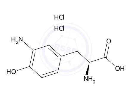 Chemical structure of 3-Amino-L-Tyrosine Dihydrochloride Monohydrate
