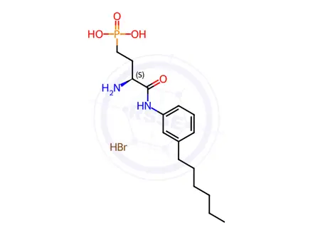 Chemical structure of [(3S)-3-Amino-4-[(3-hexylphenyl)amino]-4-oxobutyl]phosphonic Acid Hydrobromide