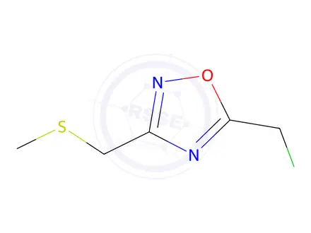 Chemical structure of 5-(Chloromethyl)-3-[(methylsulfanyl)methyl]-1,2,4-oxadiazole