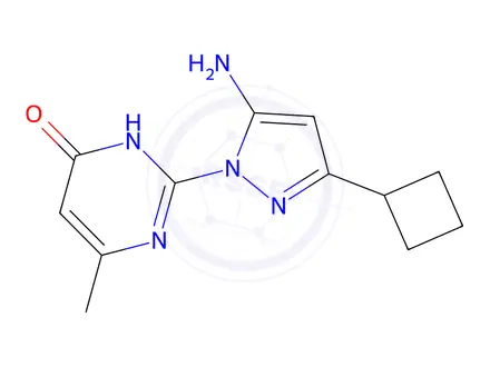 Chemical structure of 2-(5-Amino-3-cyclobutyl-1H-pyrazol-1-yl)-6-methylpyrimidin-4(3H)-one