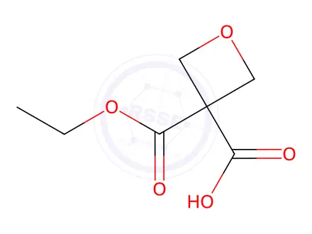 Chemical structure of 3,3-Oxetanedicarboxylic acid, 3-ethyl ester