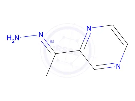Chemical structure of 1-pyrazin-2-ylethanone hydrazone