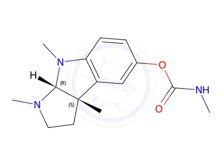 Chemical structure of Physostigmine