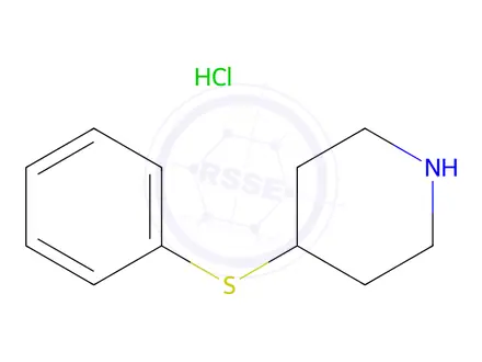 Chemical structure of 4-(Phenylsulfanyl)piperidine hydrochloride