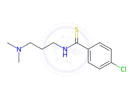 Chemical structure of p-Chloro-N-[3-(dimethylamino)propyl]thiobenzamide