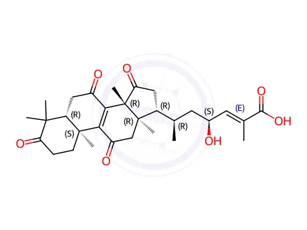 Chemical structure of 23S-hydroxyl-11,15-dioxo-ganoderic acid DM