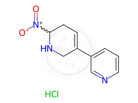 Chemical structure of 6-nitro-1,2,5,6-tetrahydro-3,3-bipyridine hydrochloride
