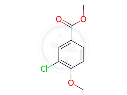 Chemical structure of methyl 3-chloro-4-methoxybenzoate
