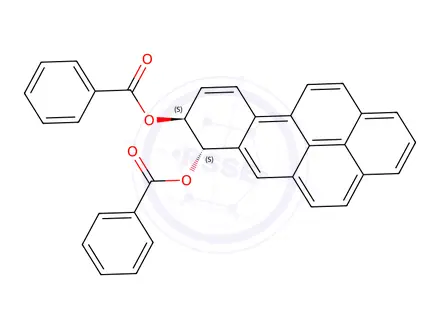 Chemical structure of trans-7,8-Dihydroxy-7,8-dihydrobenzo[a]pyrene Dibenzoate