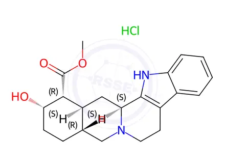 Chemical structure of Yohimbine hydrochloride