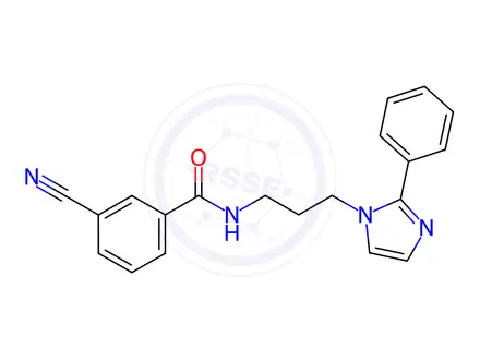 Chemical structure of 3-Cyano-N-(3-(2-phenyl-1H-imidazol-1-yl)propyl)benzamide