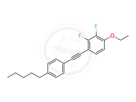 Chemical structure of 1-Ethoxy-2,3-difluoro-4-((4-pentylphenyl)ethynyl)benzene