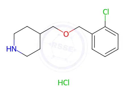 Chemical structure of 4-{[(2-Chlorobenzyl)oxy]methyl}piperidine hydrochloride