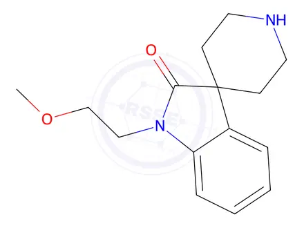 Chemical structure of 1-(2-Methoxyethyl)spiro[indoline-3,4'-piperidin]-2-one