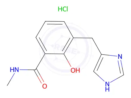 Chemical structure of Benzamide, 2-hydroxy-3-(1H-imidazol-4-ylmethyl)-N-methyl-, monohydrochloride