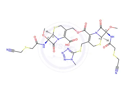 Chemical structure of Cefomizole Polymer E