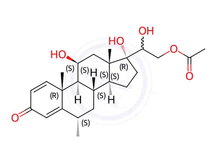 Chemical structure of Methylprednisolone Acetate EP Impurity A