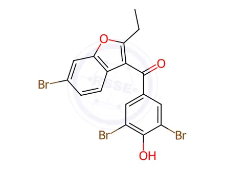 Chemical structure of Benzbromarone EP Impurity B