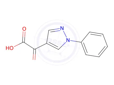 Chemical structure of 2-Oxo-2-(1-phenyl-1H-pyrazol-4-yl)acetic Acid