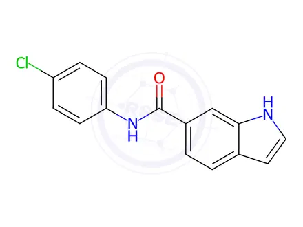 Chemical structure of N-(4-chlorophenyl)-1H-indole-6-carboxamide
