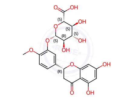 Chemical structure of Hesperetin 3’-O-β-D-Glucuronide
