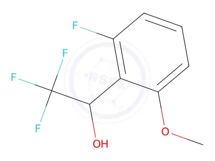 Chemical structure of 2,2,2-Trifluoro-1-(2-fluoro-6-methoxyphenyl)ethan-1-ol