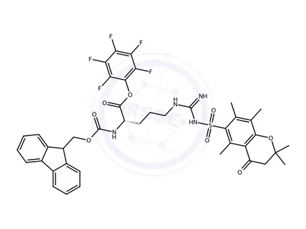 Chemical structure of Fmoc-Arg(Pmc)-OPfp (B-1695.0001)
